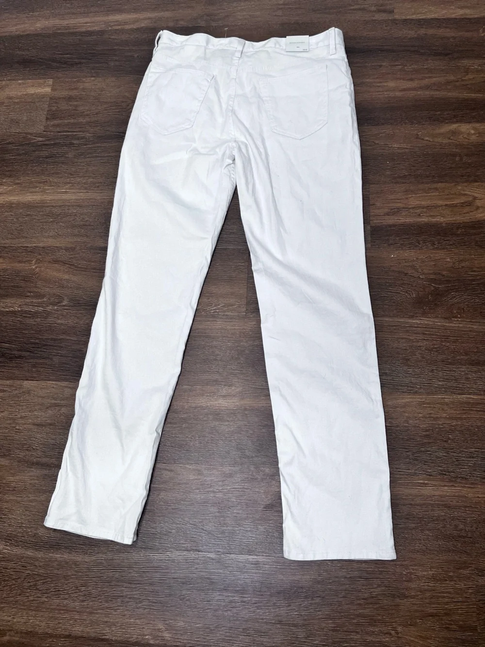NWT Banana Republic Slim Fit Linen Cotton Cream Traveler Pants Size 34x32